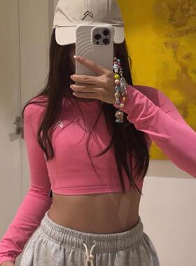 超舒适TTWOLVES定染色女士无缝针织健身运动薄款透气短款长袖S62