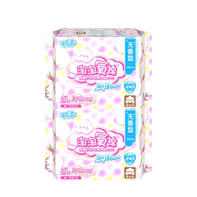 淘淘氧棉卫生巾纯棉消毒级