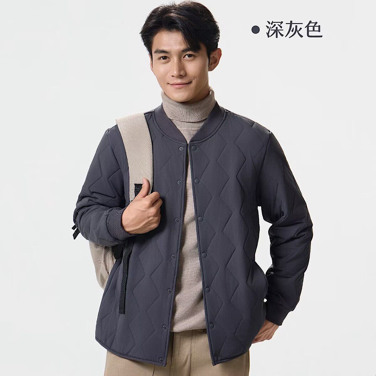 好彩羊毛棉衣服男格格搭棒球领中老年爸爸三防学生校服神器棉袄冬