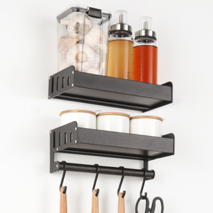 厨房调料置物架20cm25长壁挂免打孔调味品收纳35小尺寸小型窄墙角