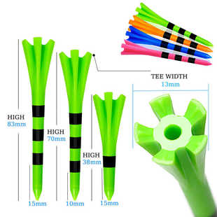 包邮高尔夫球TEE塑料球tee散装球钉球高尔夫tee开球彩色塑胶球座