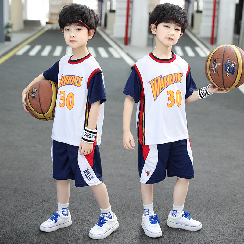 儿童篮球服套装速干男孩球服夏季男童球衣运动短袖篮球训练服男生