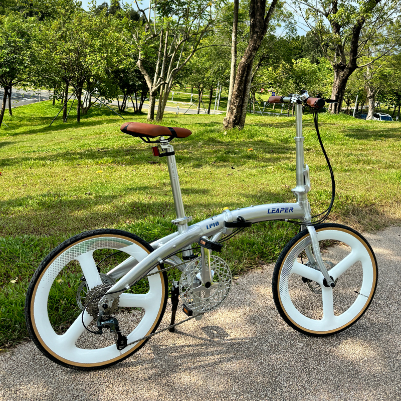 LEAPER莉泊22寸折叠自行车碳刀451轮组油碟便携可放后备箱