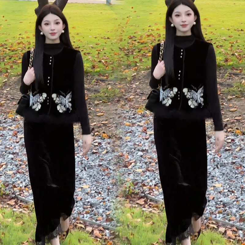 时尚国风气质三件套女