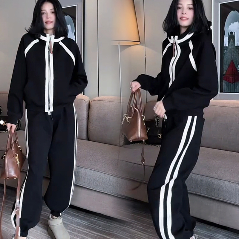 欧货休闲时尚百搭套装女