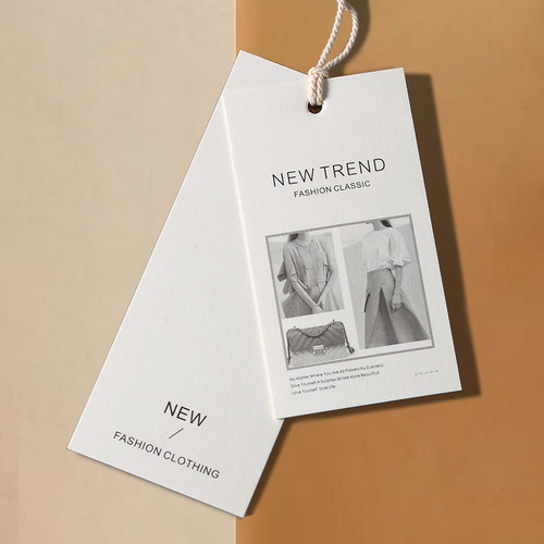 米白卡吊牌通用服装吊牌定制设计