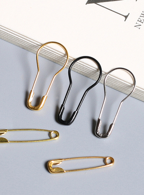 通用黑色金色银色安全葫芦别针服装吊牌扣针衣服标签小号安全别针