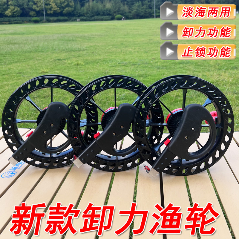 刹车防倒转卸力手摇收线风筝轮图片