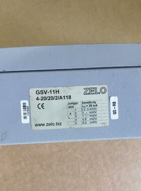 议价德国ZELO放大器GSV-11H 4-20/20/2/A可维修