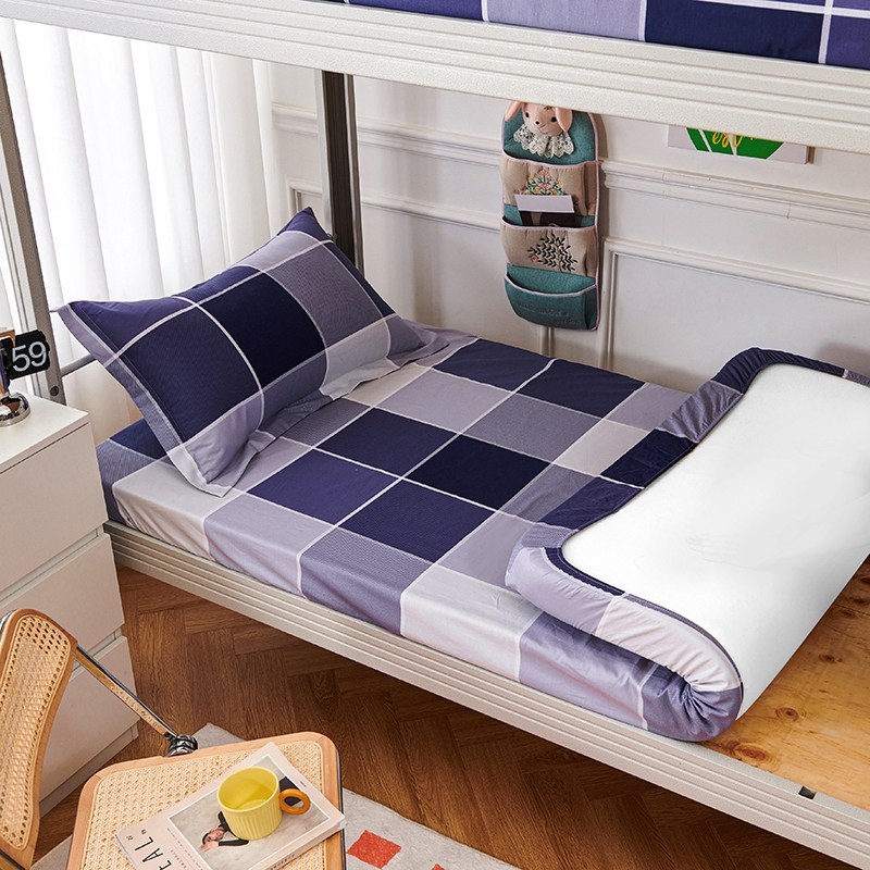 学生宿舍专用床笠单件90x200寝室上下铺纯棉全包床垫保护套垫罩