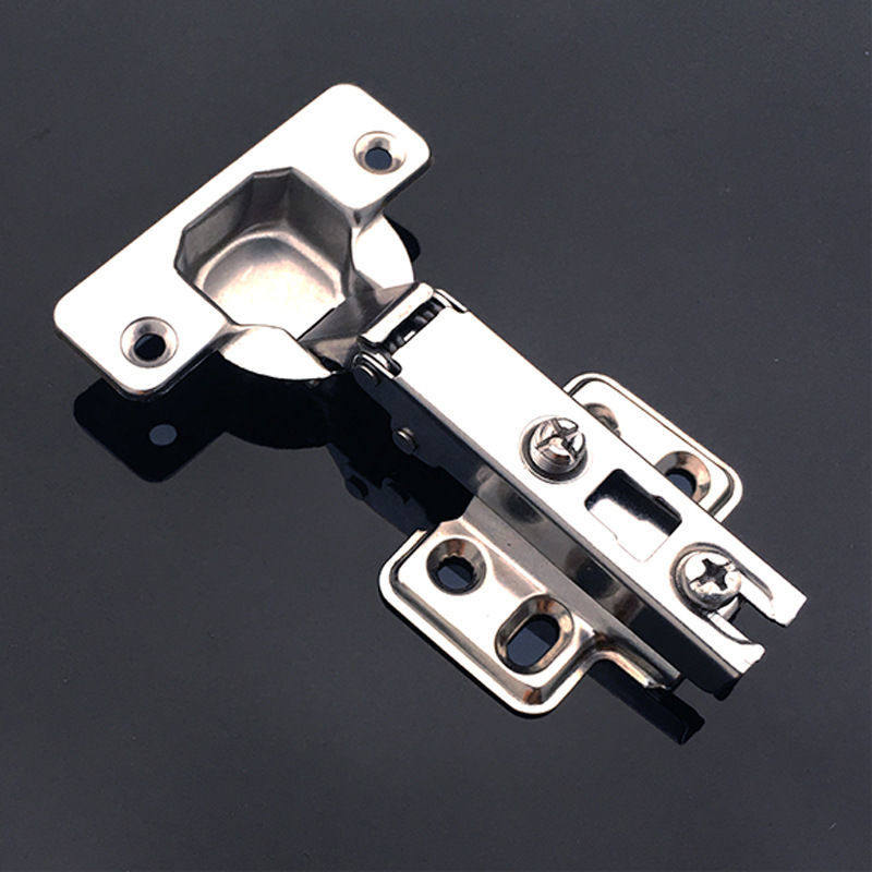 304不锈钢阻尼液压缓冲铰链 衣柜橱柜门荷叶 中直大弯弹簧合页铰