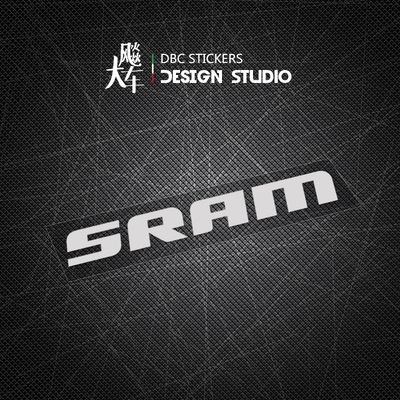 适用SRAM 速联贴纸 车自行车山地车后上叉车架防水 反光装饰贴纸