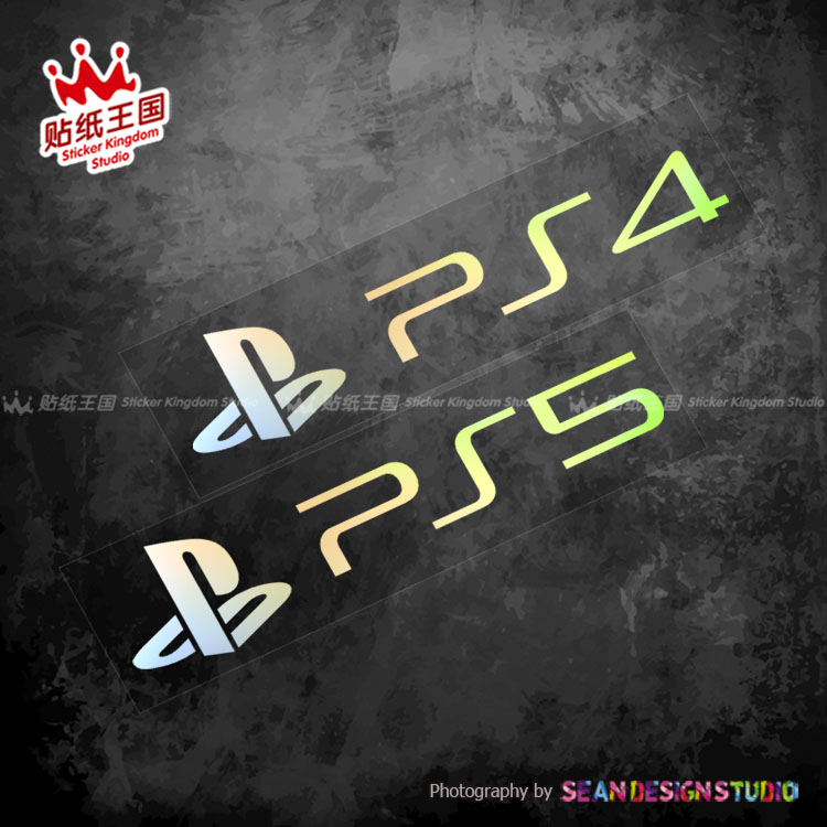 适用PS4 PS5 Playstation 游戏机06汽车摩托车贴纸个性装饰反光贴