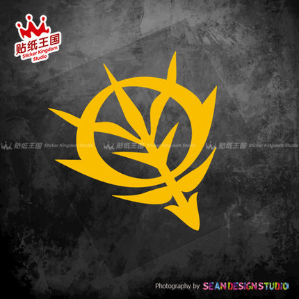 适用MSGA Zeon高达吉恩 卡通02 摩托车反光贴花 汽车个性装饰贴纸