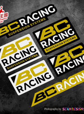 适用BC RACING 避震器绞牙避震贴纸 JDM HF hellaflush改装反光贴
