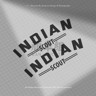 印第安 FTR 侦察兵 Scout Indian摩托车机身装饰贴纸油箱反光贴花