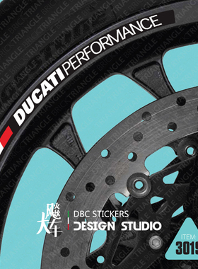 适用Ducati Performance 杜卡迪 696 821 899 1299轮毂贴纸反光贴