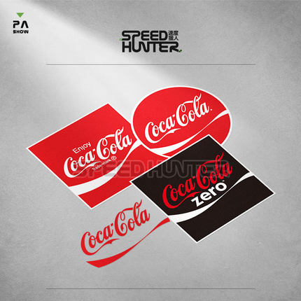 适用汽水可乐零度饮料贴纸 汽车摩托车车身个性车贴 装饰防水贴纸