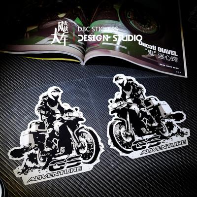 适用R1200GS F800GS F700GS 摩托车改装边箱贴纸 防水反光车贴花