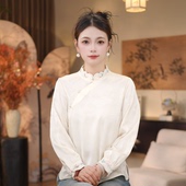 新款 上衣 显瘦百搭国风绣花上衣0348 花间语