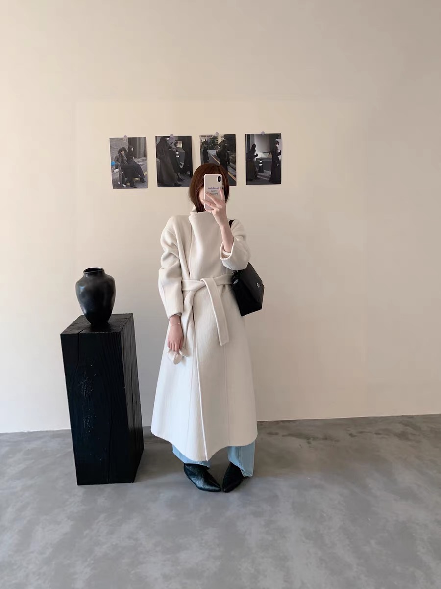 2025秋冬新款双面羊绒大衣女中长款韩版宽松羊毛呢子外套