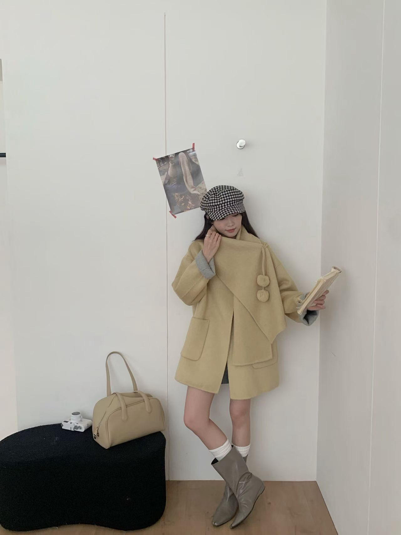 2026秋冬新款双面羊绒大衣女中长款高级感小个子宽松高端毛呢外套