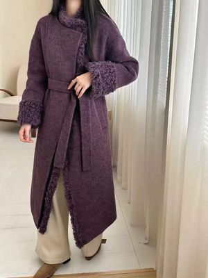 2025秋冬新款双面羊绒大衣女中长款韩版宽松羊毛呢子外套