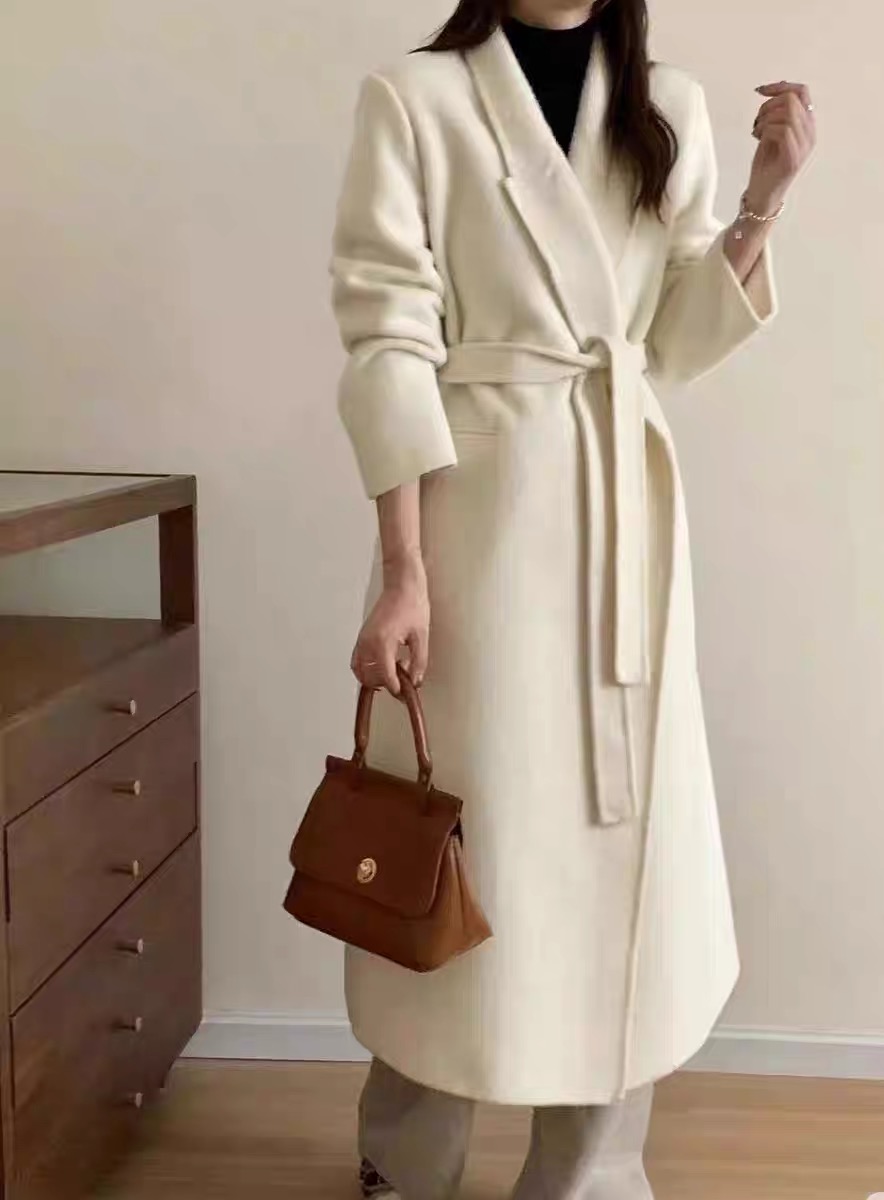 2025秋冬新款双面羊绒大衣女中长款韩版宽松羊毛呢子外套