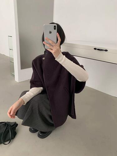 2026秋冬新款韩版宽松慵懒风双面羊毛大衣女中长款毛呢外套
