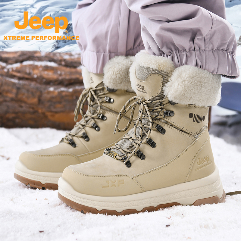 Jeep吉普雪地靴男女防滑保暖增高