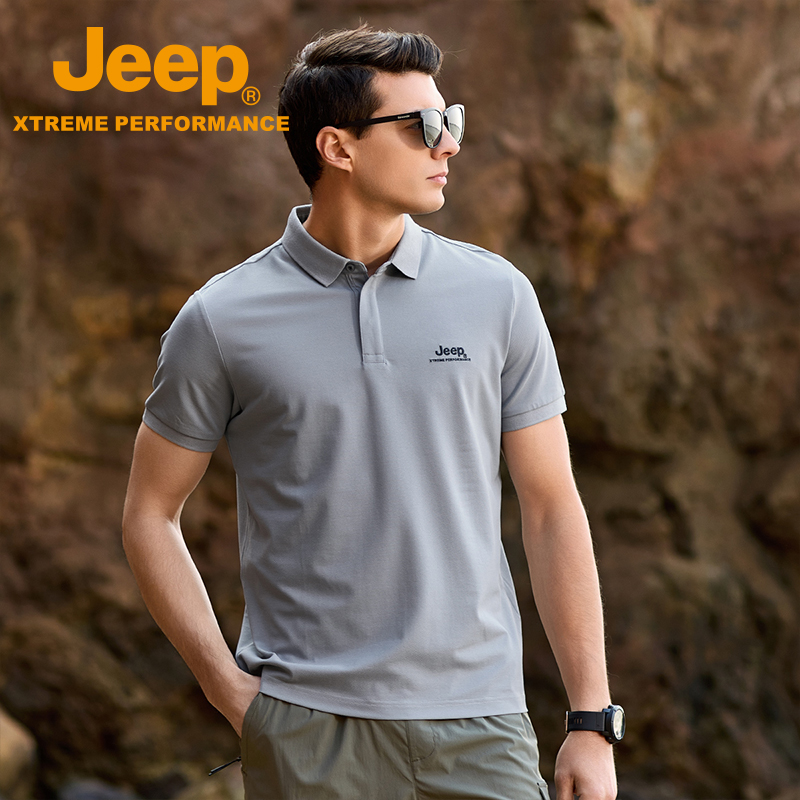 Jeep吉普Polo衫男夏季