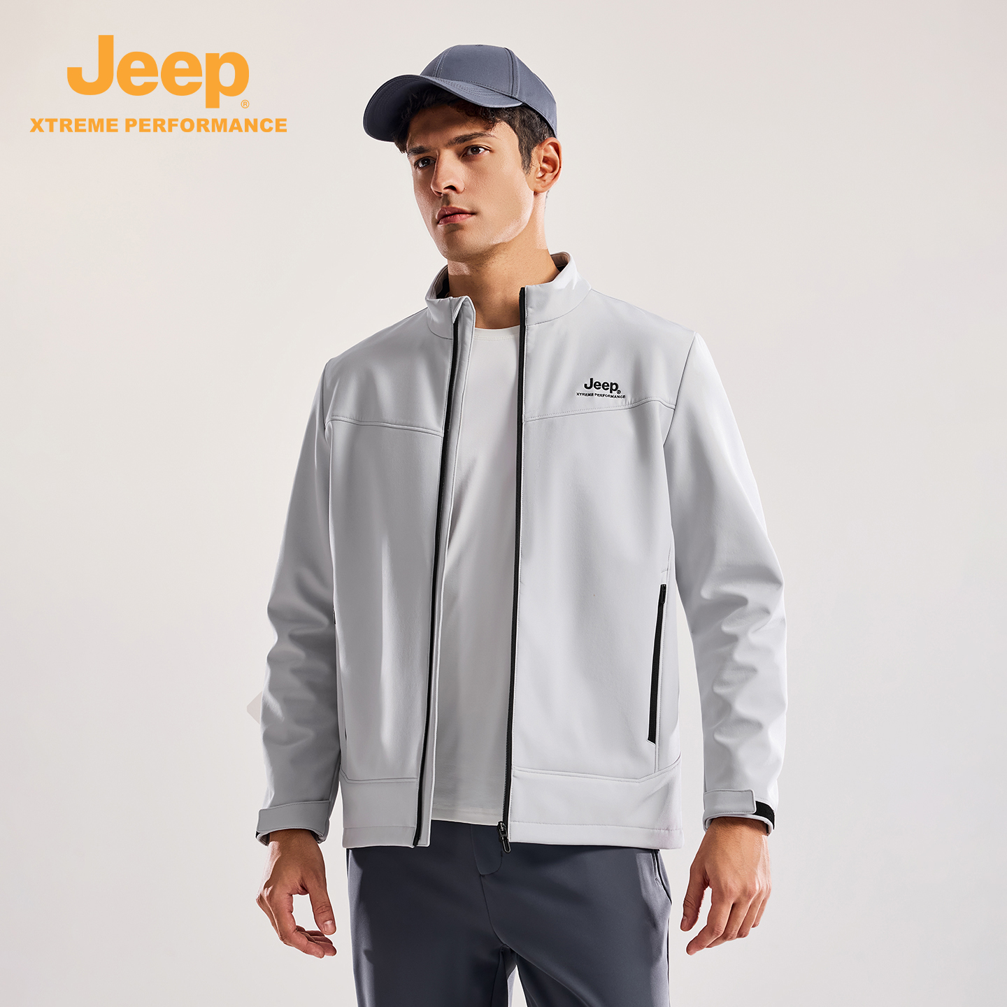 Jeep吉普户外软壳衣男士防水防风