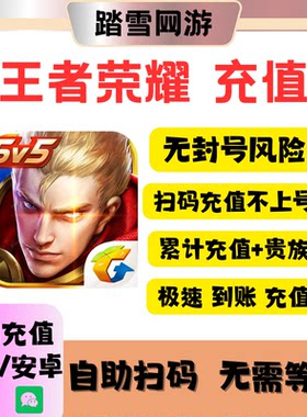 王者荣耀点券代充1000/21600/5000/648充值可涨贵族累充活动皮肤
