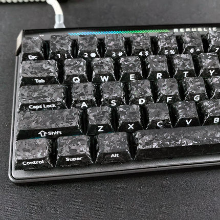 XVXH碳纤维纹键帽侧刻适配迈从Ace68/G87魔导士made68夜魔ATKRS6
