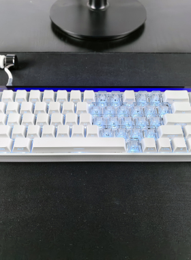 XVXH纯白键帽拼侧刻爱心适配EV63迈从Ace68前行者X87 Made68雨75