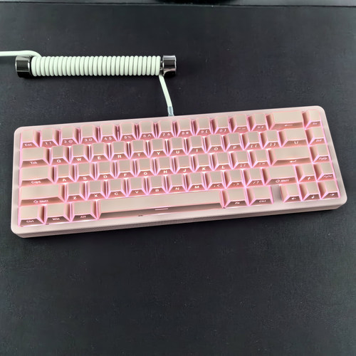 XVXH粉色折影键帽侧刻透光适配小蜜蜂made68迈从G87 ATKRS6夜魔X