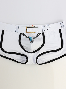 2026年春季简约潮流内裤男士印花性感平角裤中腰D凸囊袋男士内裤