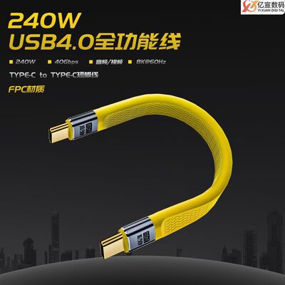 240WTYPE-C公转TYPE-C公全功能数据线FPC适用于Macbook笔记本电脑