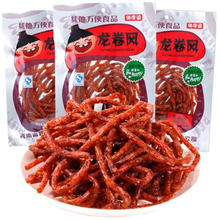 俏皮逗龙卷风辣条素食8090童年怀旧零食麻辣方便休闲辣棒校园零食