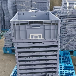 800折叠收纳箱灰色塑料折叠箱子转运收纳盒塑胶中转盒子周转筐600