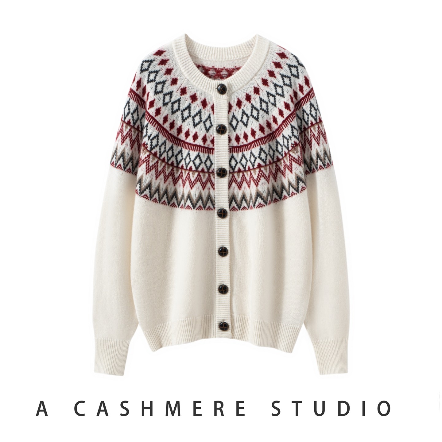 100%山羊绒衫女加厚圆领民族风系扣开衫新款秋冬保暖针织长袖上衣,女装/女士精品,羊绒衫,淘宝优惠券,粉丝福利购,淘宝优惠卷