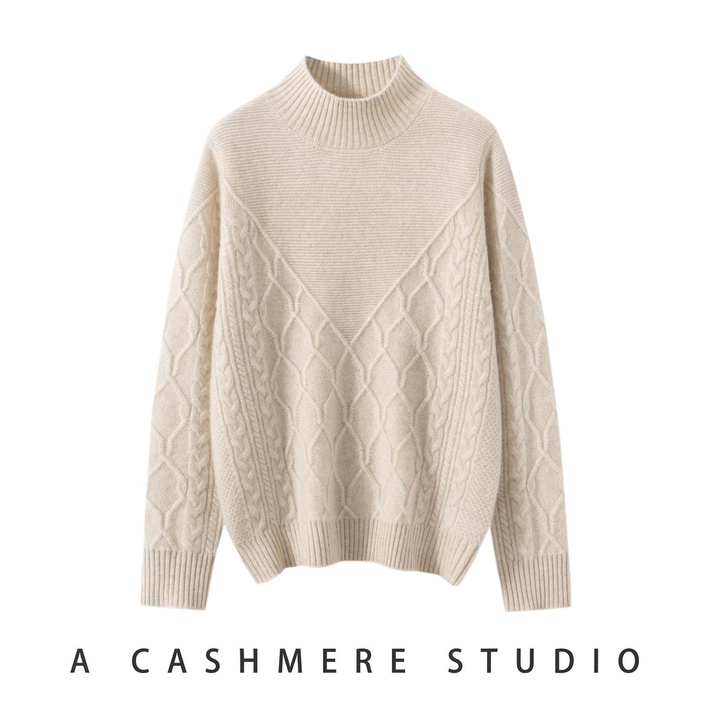 2025秋冬新款100%山羊绒女半高领纯色加厚保暖针织衫时尚百搭上衣