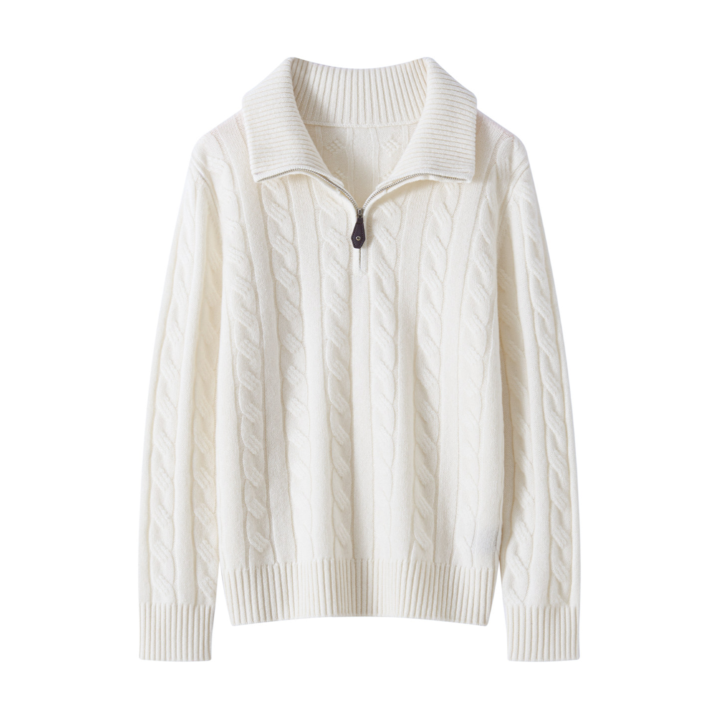 2025秋冬新款100%山羊绒女半拉链翻领加厚绞花套头针织打底衫毛衣,女装/女士精品,羊绒衫,淘宝优惠券,粉丝福利购,淘宝优惠卷