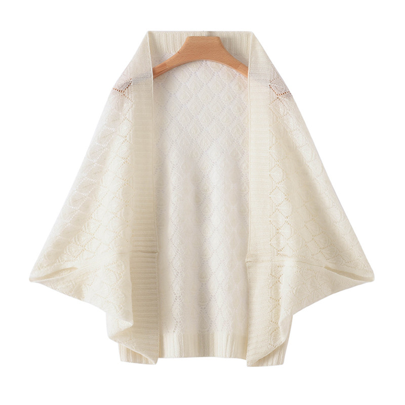 秋冬新款100%纯山羊绒镂空针织披肩气质百搭时尚坎肩柔软保暖开衫,女装/女士精品,羊绒衫,淘宝优惠券,粉丝福利购,淘宝优惠卷