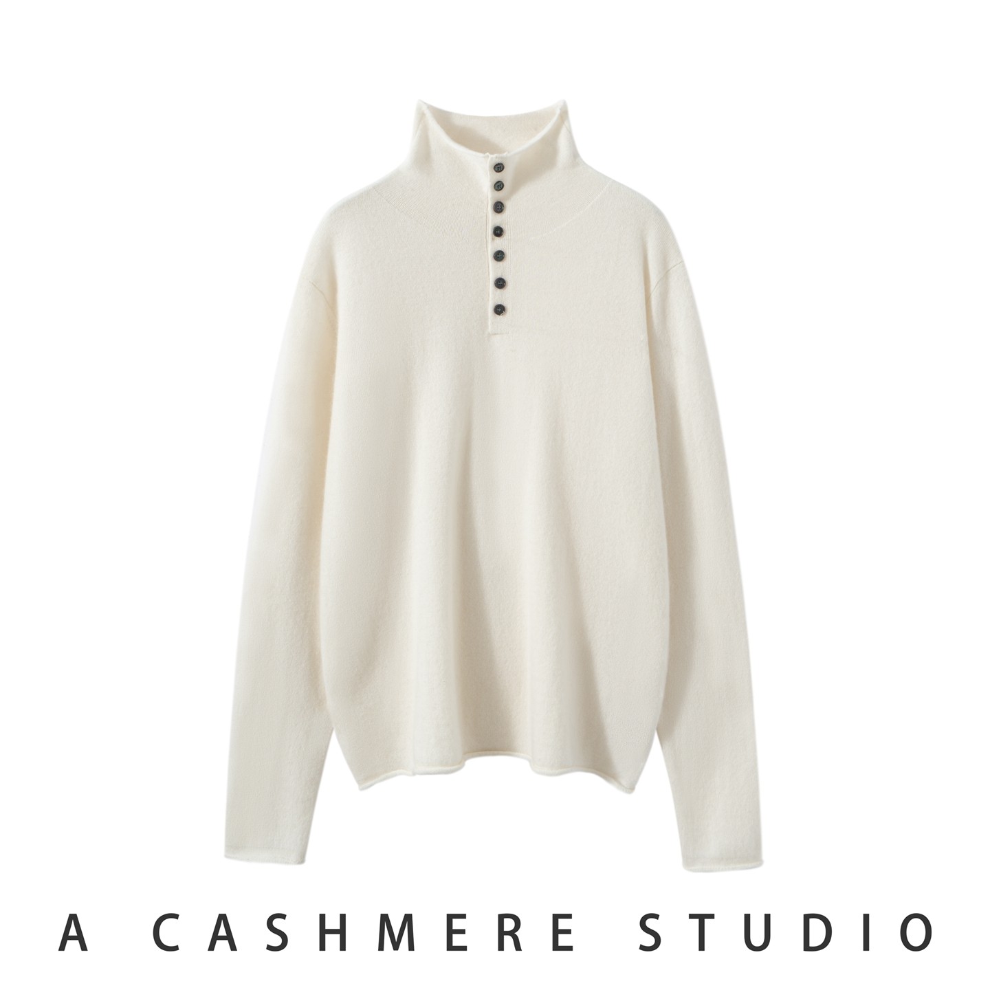 25秋冬新款女山羊绒衫系扣两穿高领针织衫毛衣宽松显瘦打底衫上衣,女装/女士精品,羊绒衫,淘宝优惠券,粉丝福利购,淘宝优惠卷