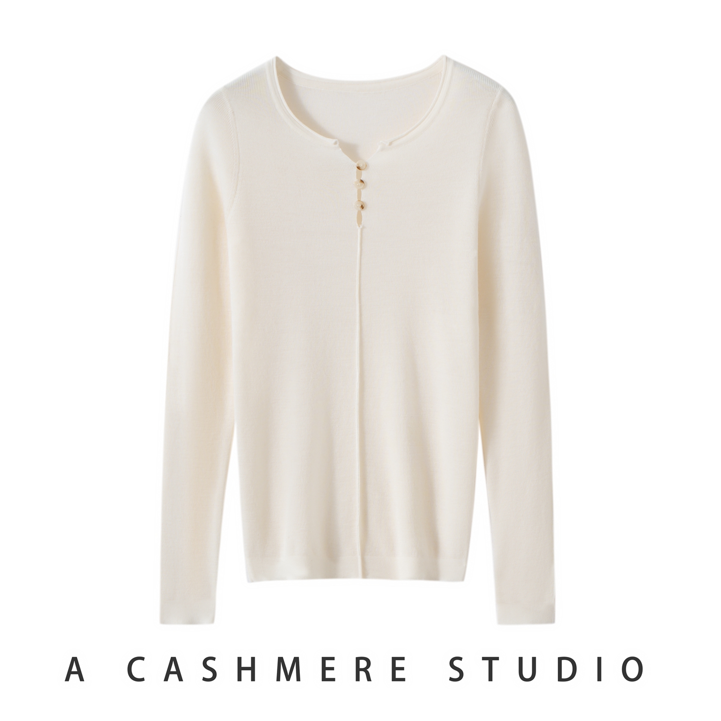 2025秋冬新款精纺100%扬子纱女半开领修身百搭针织羊毛打底衫毛衣