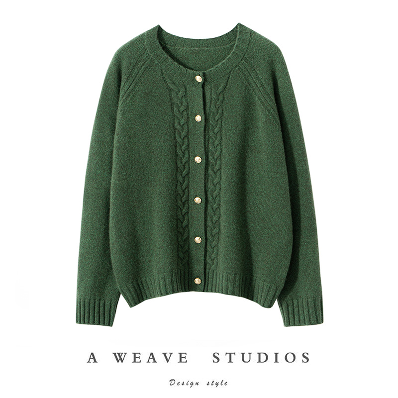 100%山羊绒衫女宽松百搭针织开衫