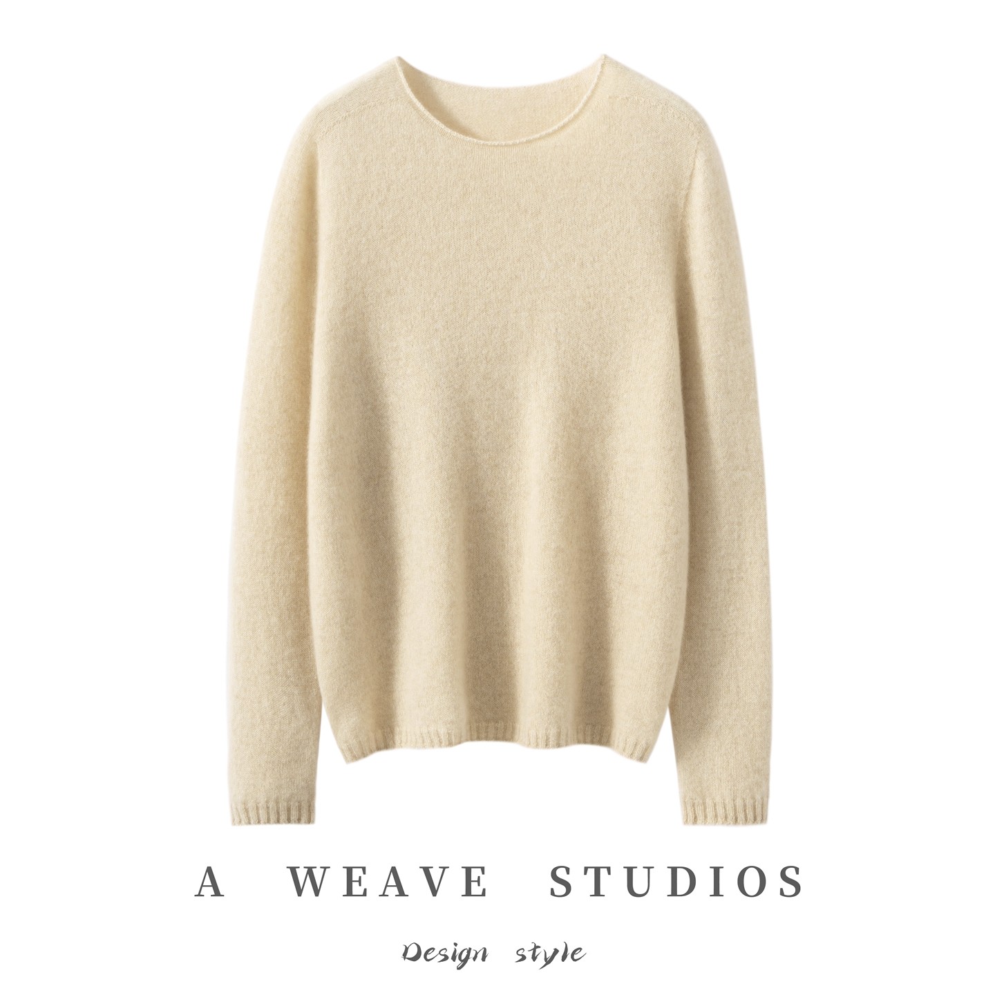 秋冬新100%山羊绒衫女圆领一线无骨卷边简约宽松百搭针织打底毛衣,女装/女士精品,羊绒衫,淘宝优惠券,粉丝福利购,淘宝优惠卷