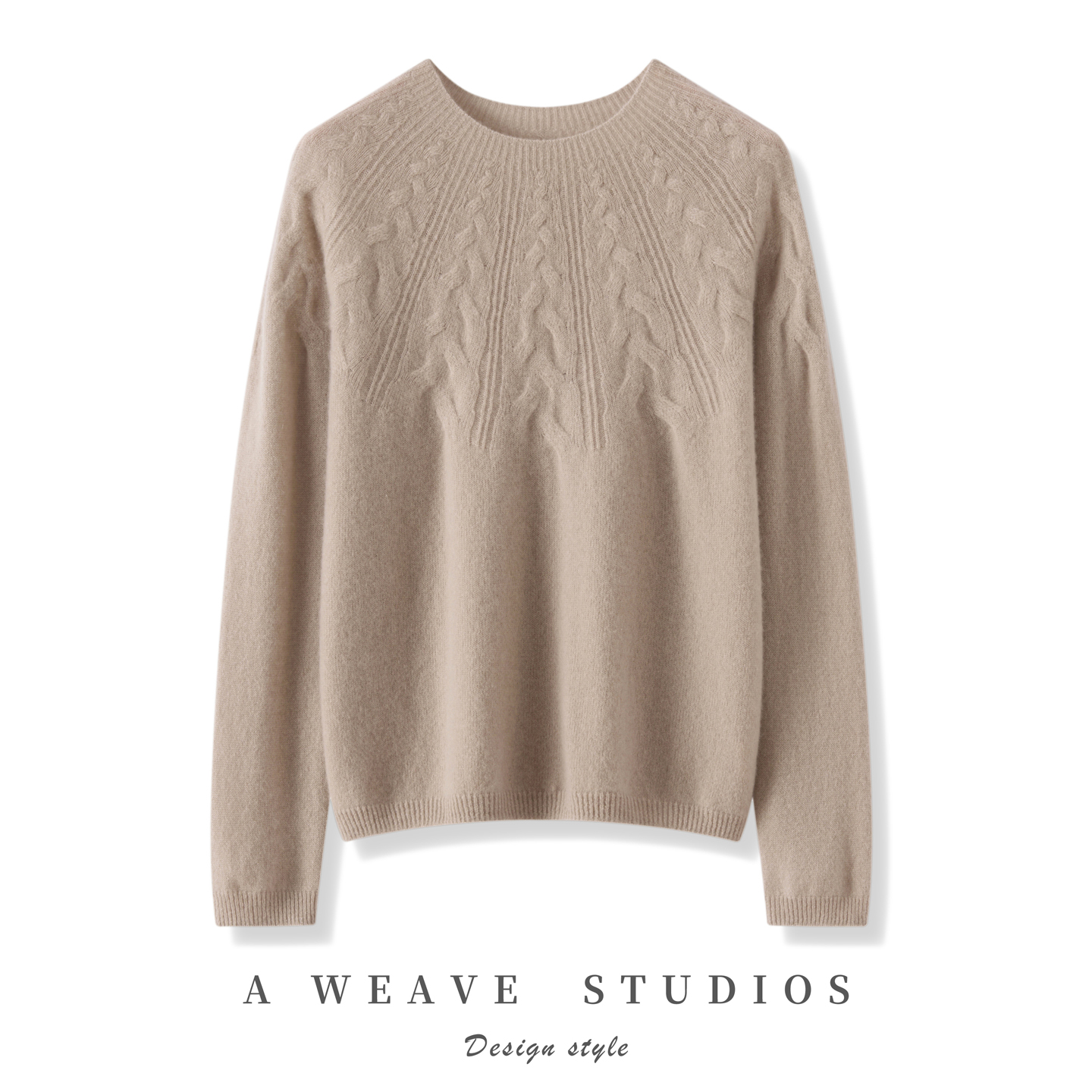 25秋冬新款100%纯山羊绒衫女圆领高级感针织打底宽松百搭套头毛衣