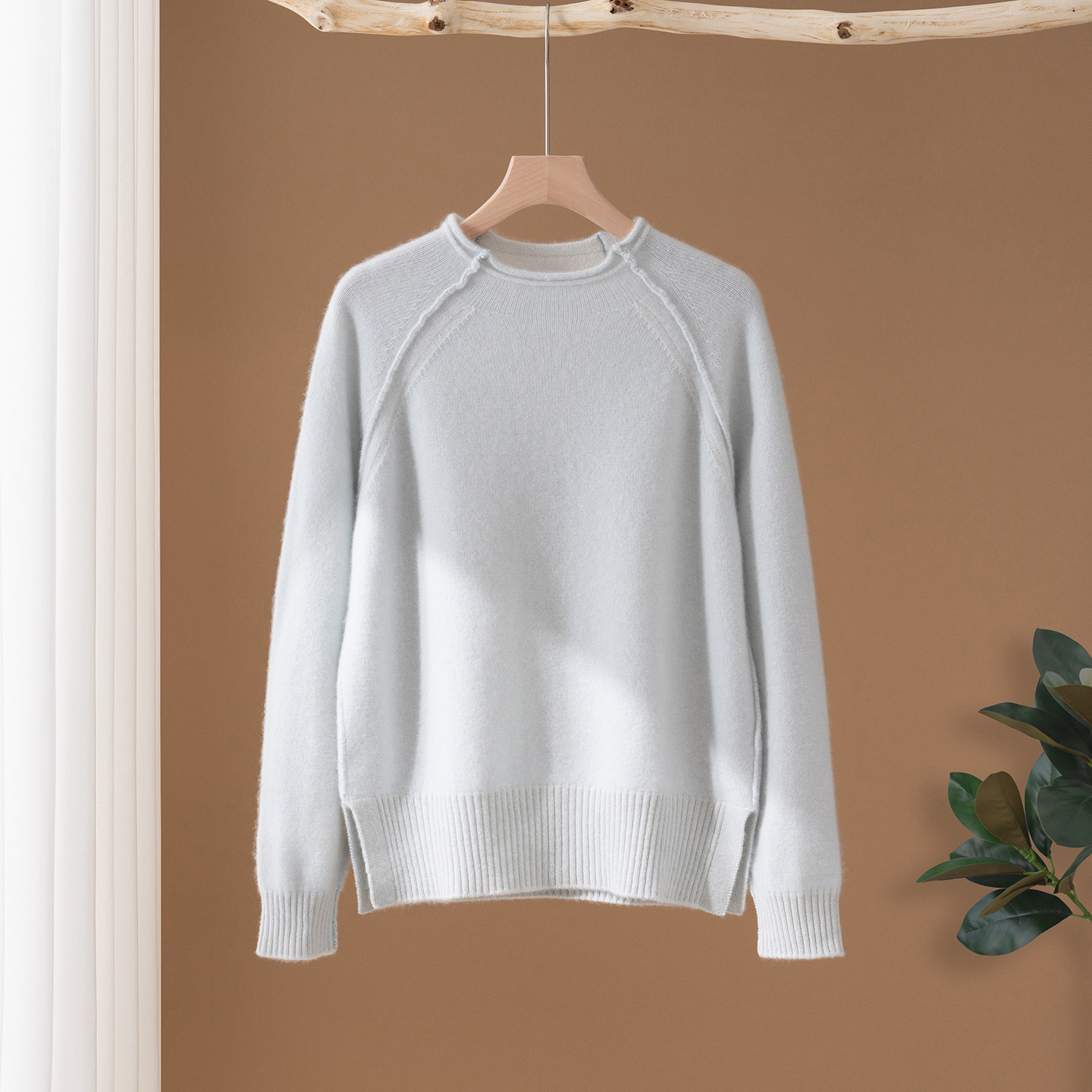 秋冬新款100%纯山羊绒衫女加厚圆领针织衫宽松套头毛衣长袖打底衫,女装/女士精品,羊绒衫,淘宝优惠券,粉丝福利购,淘宝优惠卷